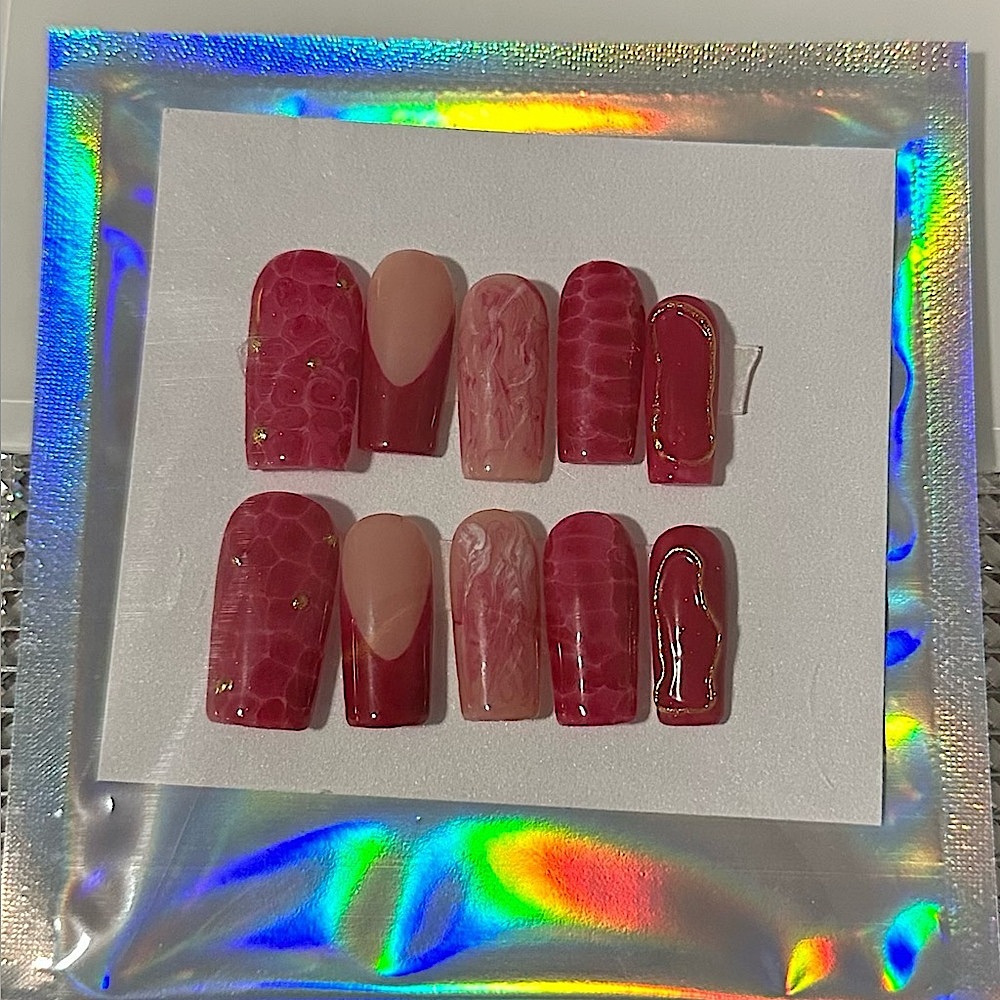 Blooming gel gel x press on nails